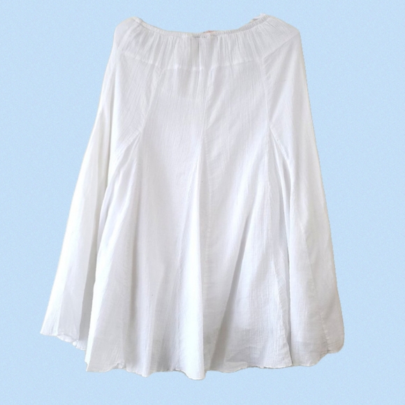 Hearts of Palm Petite White Skirt - Picture 2 of 3